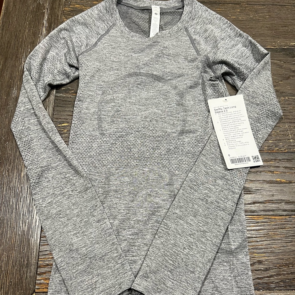 Gray Swiftly Tech Long Sleeve Shirt 2.0